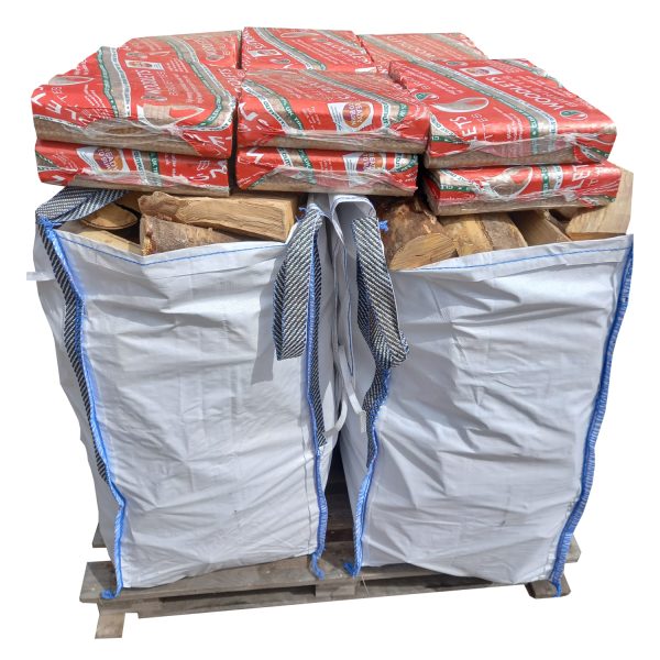 x4 Barrow Bag Hardwood +12 briquettes mixed pallet
